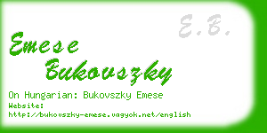 emese bukovszky business card